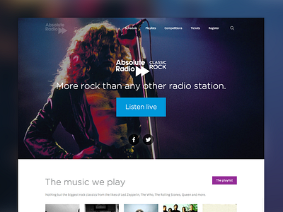 Station homepage templates layout music purple radio responsive template