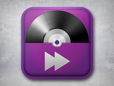Rock Off iOS app icon absolute radio app ios purple rock off sleeve vinyl