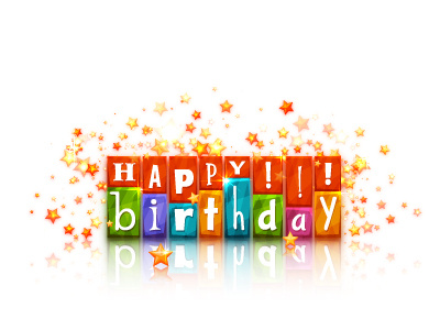 Happy birthday banner banner birthday block box celebration happy holiday particle party square star vector