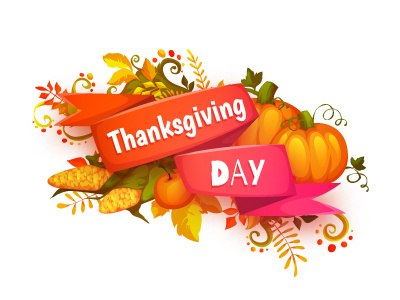 Happy thanksgiving day banner