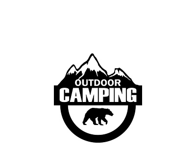 OUTDOOR CAMPING LOGO camping hiking illustration logo mountain outdoor