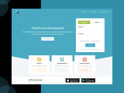 SK Health Care Landing Page design doctor doctor appointment landingpage ui ux web design web design website