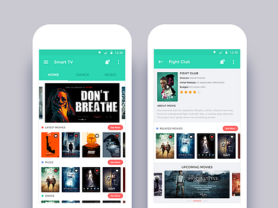 Tv Channel Apps android app movie app tv app ui ux