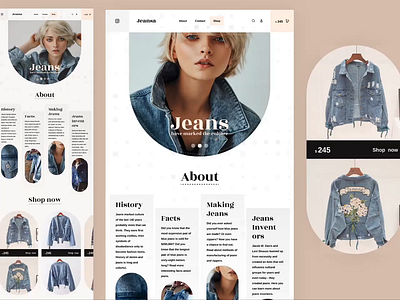 Concept for clothing website clothing design ecomerce interface jeans modern shop site ui ux web website
