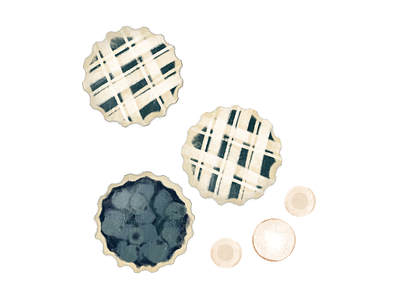 Blueberry Pies branding design digital art digital illustration flat illustration flatlay food illustration illustration procreate
