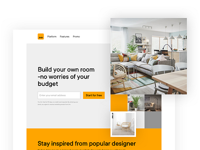 Interior Design - Landing Page branding desktop design interior landing page ui ux web design