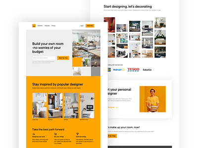 Interior Design - Landing Page branding desktop design interior landing page ui web design
