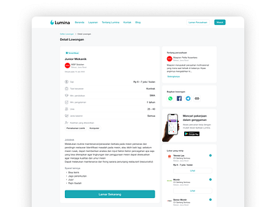 Lumina App - Job Board Description