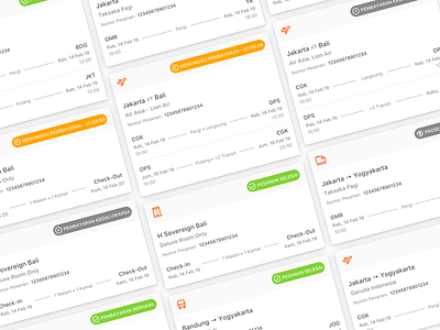 Pegipegi - Booking Card booking card pegipegi travel app user experience user interface