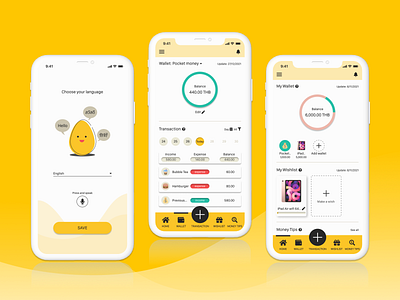 Nest Egg - Money App For Teens (mobile app) app design mobile money ui ux website