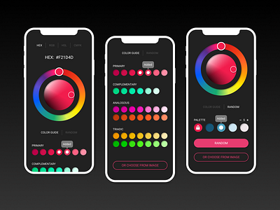 Daily UI 060 - Color Picker app color colorpicker colorscheme colorwheel dailyui design mobile palette picker ui ux