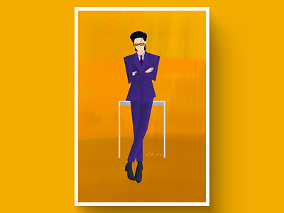 Yellow - Purple character design graphic graphic design human illustration man purple yellow