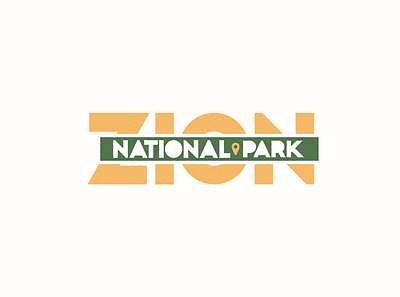 Zion National Park design graphic design icon logo typography