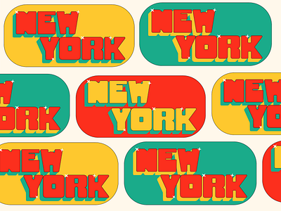 New York! badge design graphic design icon logo patch type typography