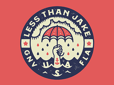 LTJ sinker anchor design illustration less than jake pickitup ska umbrella