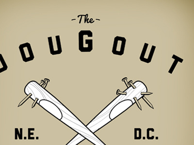 The Dougout design illustration logo type vector