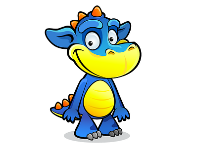 Little Dragon character dinosaur dragon illustration vector