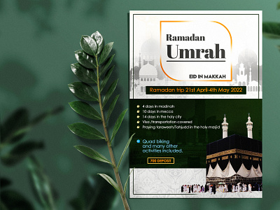 Umrah Flyer for Travel Agency ad advertising banner branding creative design designer dribbble flyers graphic design islamic flyer marketing photoshop poster print socialmedia typography