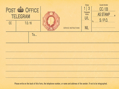 Retro Telegram Invitation card