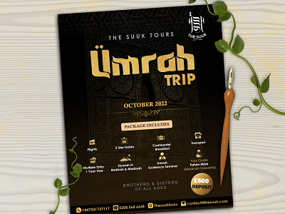 Umrah Trip Packages Flyer / Social Media Post ad advertising agency banner creative design flyer graphic design hajj illustration islamic packages travel umrah