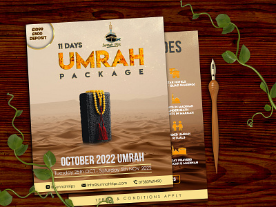 "Umrah" Travel Agency Flyer / Social Media Post ad advertising agency banner creative design flyer graphic design hajj illustration islamic post socialmedia travel umrah