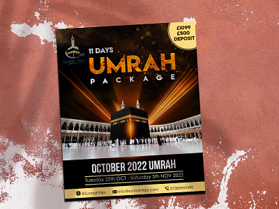 Islamic Umrah Flyer / Social Media Post ad advertising agency banner chance creative design flyer graphic design hajj illustration islamic packages travel umrah ziyarah