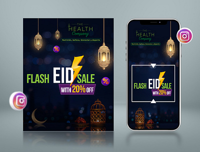 Eid Discount Social Media Post / Flyer ad advertising banner creative design eid flyer graphic design illustration instagram post poster sales socialmedia story