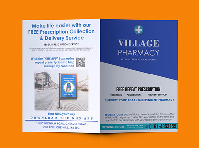 Bifold Medical Flyer ad advertising banner creative design flyer graphic design illustration medical pharmacy