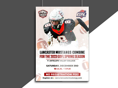 Sports flyer ad advertising america banner creative design designer event eyecatching flyer football graphic design illustration match media player post social sports unique