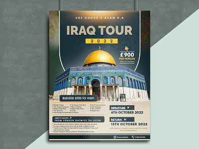 Travel Agency Islamic Flyer ad advertising agency banner creative design designer event flyer graphic design highquality illustration islamic media places poster print social travel visit