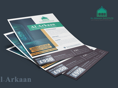 Islamic Institute Flyer ad advertising amazing banner classes creative design designer flyer graphic design highquality illustration institute islamic modern printready