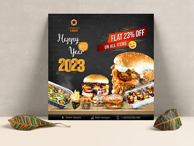 New Year Offer Food Social Media Post