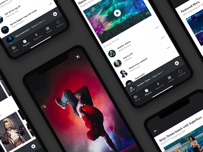 Radio App darkui ios iphonex mobile portfolio responsive uidesign uiux userinterface uxdesign webdesign website