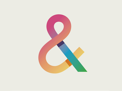 Ampersand ampersand branding design gradient lettering logo type typography vector
