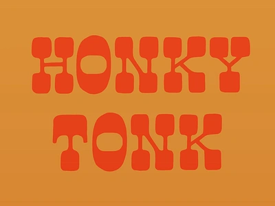 Honky Tonk design handlettering lettering print procreate type typography