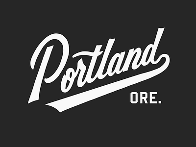 Portland Ore. handlettering lettering script type typography