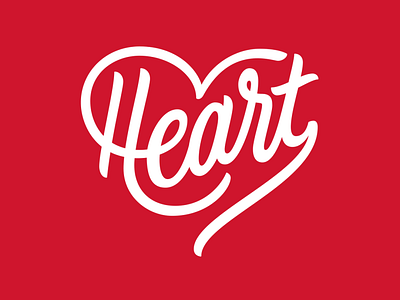 Heart Logo handlettering lettering logo script type typography vector