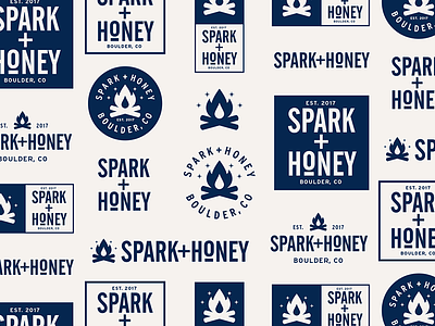 Spark + Honey Granola Logos branding design identity logo