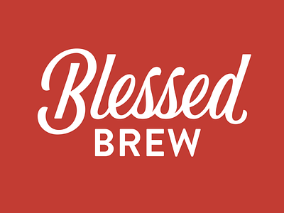 Blessed Brew Kombucha Logo branding handlettering identity lettering logo script type typography