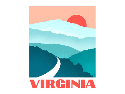 Virginia design illustration lettering type typography virginia