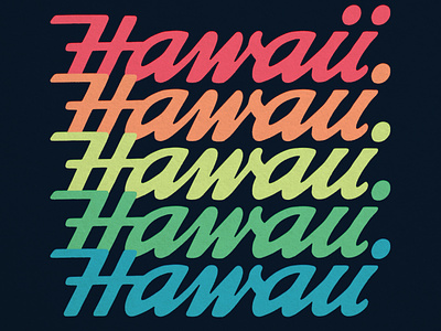 Hawaii Lettering handlettering lettering script type typography