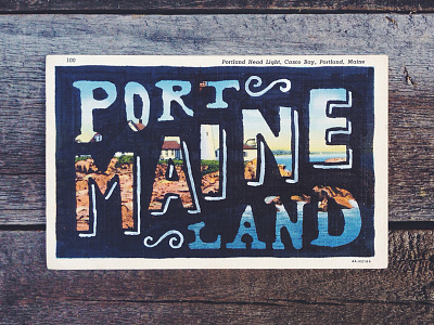 Second Chance Postcard art lettering maine portland postcard travel type typography