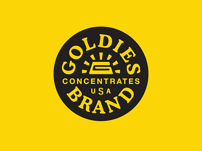 Goldies Brand Cannabis Logo badge identity logo