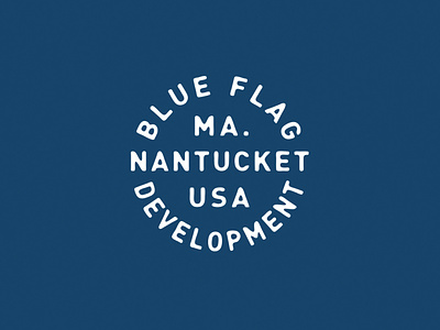 Blue Flag Development Nantucket Badge badge circle logo type typography
