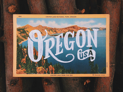 Second Chance Postcard #6 art handlettering lake lettering oregon paint postcard travel type typography vintage