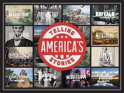 Telling America's Stories Poster lettering postcard poster print type typography