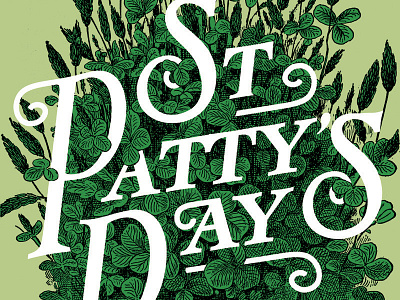 Clyde's St. Patty's Day Poster holiday lettering poster print restaurant type typography