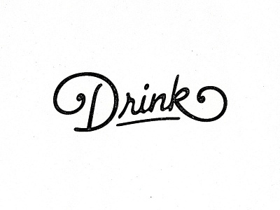 Drink Script bw food handlettering lettering script type typography vintage