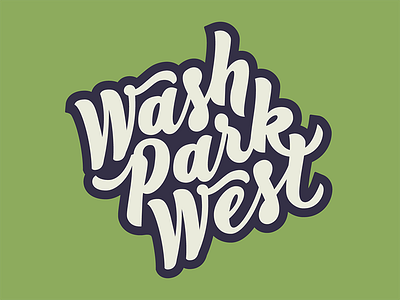 Wash Park West brush handlettering identity lettering logo script type