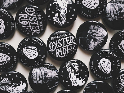 Oyster Riot Buttons